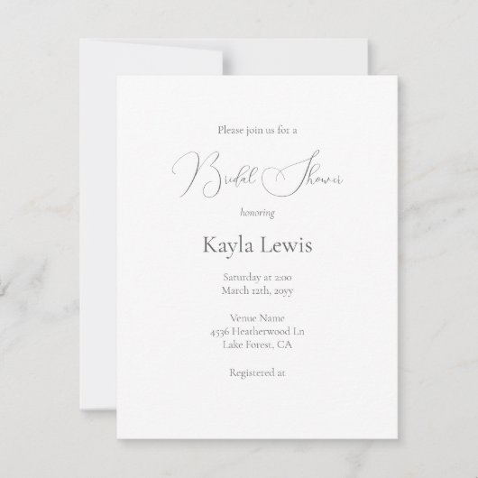 Minimalistisch, elegant Vrijgezellenfeest voor scr Kaart (Voorkant)