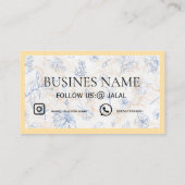 Minimalistisch Elegant Warm Beige Bold Zwart Moder Visitekaartje (Achterkant)