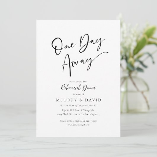 Minimalistisch Elegant Wedding Repetitie Diner Kaart (Staand voorkant)