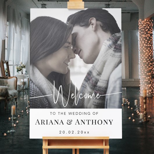 Minimalistisch Elegant Wedding Welcome Sign Poster