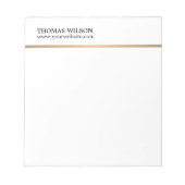 Minimalistisch Elegant White Copper Line Attorney Notitieblok (Voorkant)