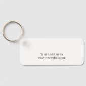 Minimalistisch Elegant White Copper Line Attorney Sleutelhanger (Achterkant)