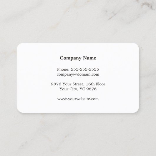 Minimalistisch Elegant White Copper Line Attorney Visitekaartje (Achterkant)