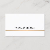 Minimalistisch Elegant White Copper Line Attorney Visitekaartje (Voorkant)