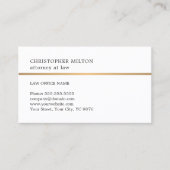 Minimalistisch Elegant White Faux Copper Line Atto Visitekaartje (Voorkant)