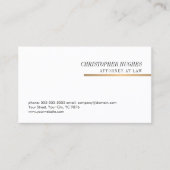 Minimalistisch Elegant White Faux Copper Line Atto Visitekaartje (Voorkant)