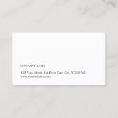 Minimalistisch Elegant White Faux Copper Line Atto Visitekaartje (Achterkant)