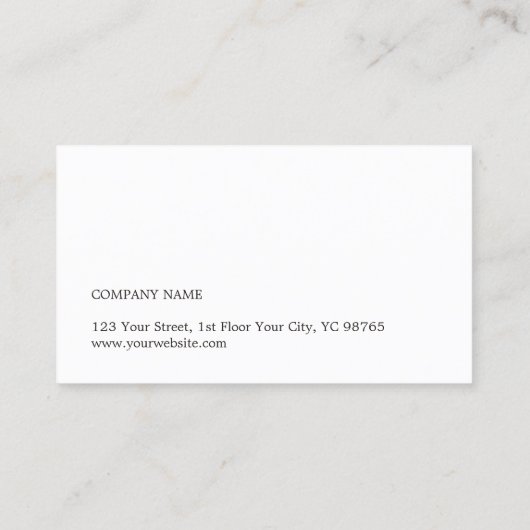 Minimalistisch Elegant White Faux Copper Line Atto Visitekaartje (Achterkant)