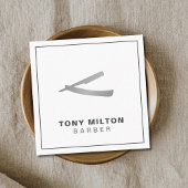 Minimalistisch elegant White Faux Silver Razor Bar Vierkante Visitekaartje