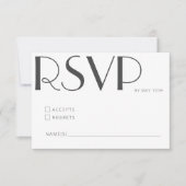 Minimalistisch Elegant White Sjabloon Art Deco Wed (Voorkant)