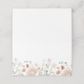 Minimalistisch Elegant Wildflowers Bruiloft Plaatskaartje (Buitenkant ongevouwen)