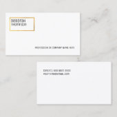 minimalistisch elegant wit en schoon visitekaartje (Voorkant / Achterkant)