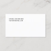 minimalistisch elegant wit en schoon visitekaartje (Achterkant)