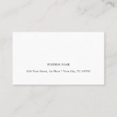 Minimalistisch Elegant Wit Faux Gold Line Advocaat Visitekaartje (Achterkant)