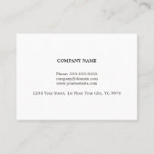 Minimalistisch Elegant Wit Faux Gold Line Advocaat Visitekaartje (Achterkant)