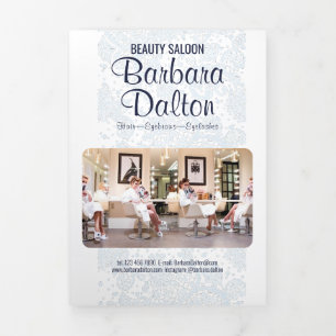 Minimalistisch Elegant Wit Kant Collectie Drieluik Kaart