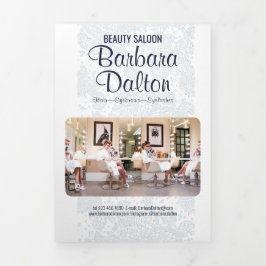 Minimalistisch Elegant Wit Kant Collectie Drieluik Kaart