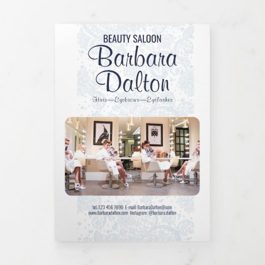 Minimalistisch Elegant Wit Kant Collectie Drieluik Kaart (Cover)