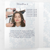 Minimalistisch Elegant Wit Kant Collectie Drieluik Kaart (Binnenzijde eerst)