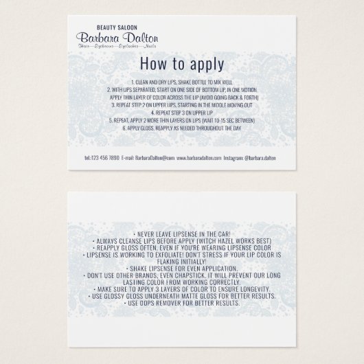 Minimalistisch Elegant Wit Kant Collectie Visitekaartje (Voorkant /achterkant)