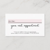 Minimalistisch Elegant Wit Rose Beauty Afsprakenkaartje (Voorkant)