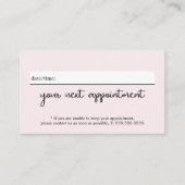 Minimalistisch Elegant Wit Rose Beauty Afsprakenkaartje (Voorkant)