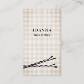 Minimalistisch Elegant Zwart Bobby Pins Hair Styli Visitekaartje (Voorkant)