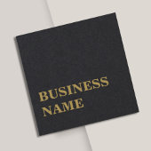 Minimalistisch Elegant Zwart Faux Gold Bold Consul Vierkante Visitekaartje