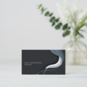 Minimalistisch elegant zwart grijs Visitekaartje (Staand voorkant)