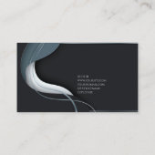 Minimalistisch elegant zwart grijs Visitekaartje (Achterkant)