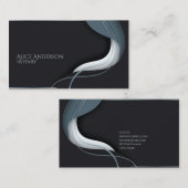 Minimalistisch elegant zwart grijs Visitekaartje (Voorkant / Achterkant)