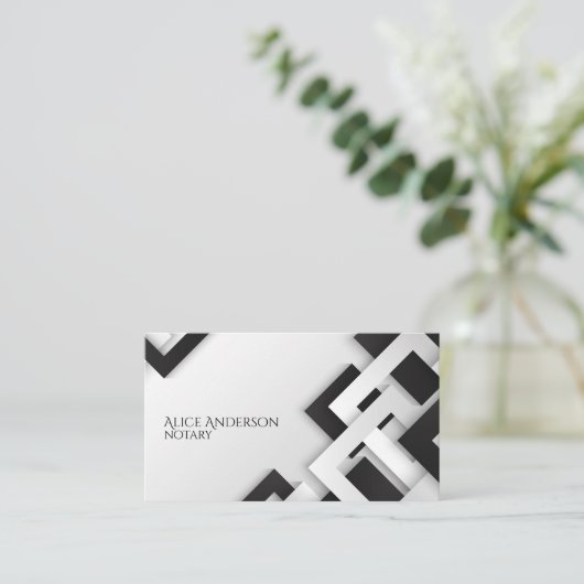 Minimalistisch elegant zwart Visitekaartje (Staand voorkant)