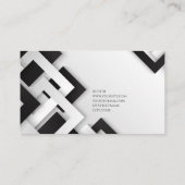 Minimalistisch elegant zwart Visitekaartje (Achterkant)