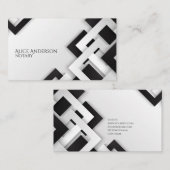 Minimalistisch elegant zwart Visitekaartje (Voorkant / Achterkant)