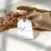 Minimalistisch Elegant Zwart-wit Bedankt Bedankjes Labels