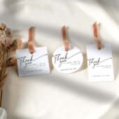 Minimalistisch Elegant Zwart-wit Bedankt Bedankjes Labels