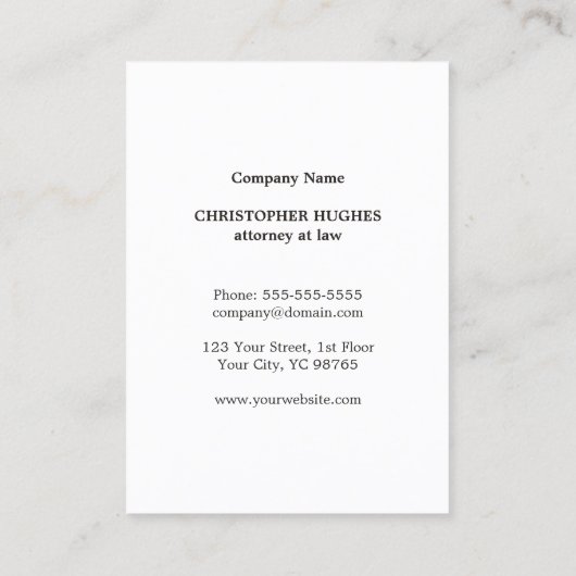 Minimalistisch Elegant Zwart Wit Cirkel Monogram Visitekaartje (Achterkant)