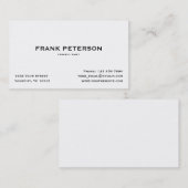 Minimalistisch elegant zwart-wit eenvoudig consult visitekaartje (Voorkant / Achterkant)