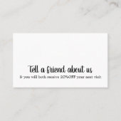 Minimalistisch Elegant Zwart Wit Faux Goud Hart Aanbevelingskaartje (Voorkant)