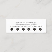 Minimalistisch Elegant Zwart Wit Vet Klantenkaartje (Achterkant)