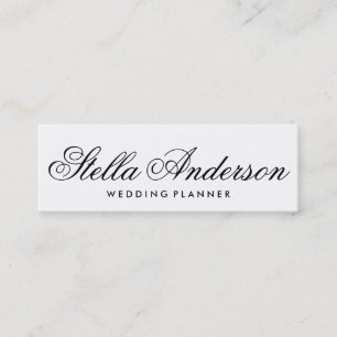 Minimalistisch elegant zwart-wit visitekaartje