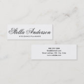 Minimalistisch elegant zwart-wit visitekaartje (Voorkant / Achterkant)