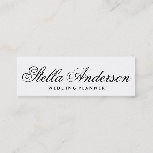 Minimalistisch elegant zwart-wit visitekaartje (Voorkant)