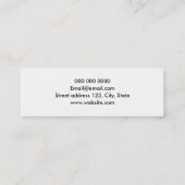 Minimalistisch elegant zwart-wit visitekaartje (Achterkant)