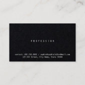 minimalistisch elegant zwart-wit visitekaartje (Achterkant)