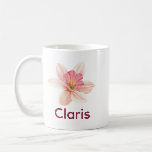 Minimalistisch Elegante Bloemen Mooie Roze Lelie N Koffiemok