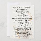 minimalistisch | Elegante Line Art Design bruiloft Kaart (Voorkant)