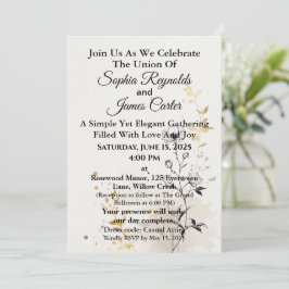 minimalistisch | Elegante Line Art Design bruiloft Kaart