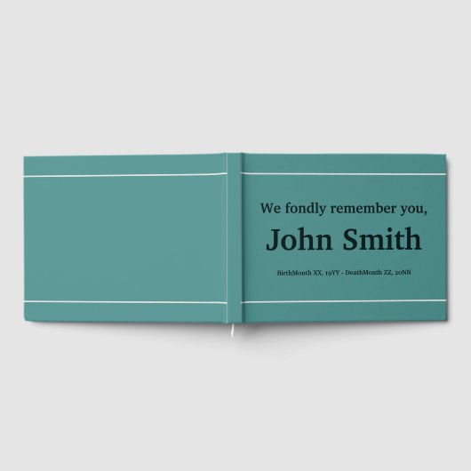 Minimalistisch, elegante Memories Guestbook Gastenboek (Volledig)