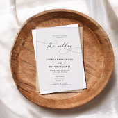 Minimalistisch ellegant Calligraphy Wedding Acryl Uitnodigingen